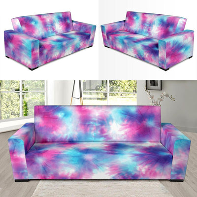 Tie Dye Blue Pink Sofa Slipcover-JORJUNE.COM