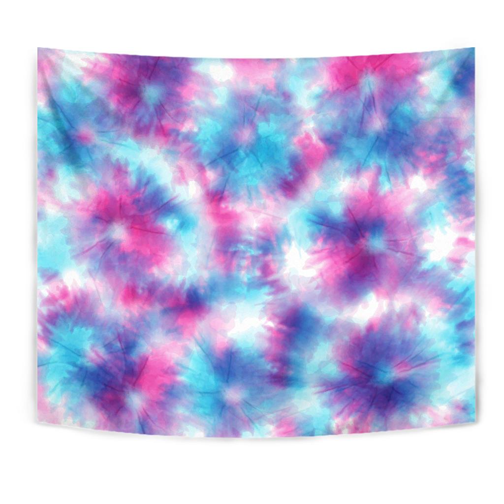 Tie Dye Blue Pink Tapestry