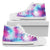 Tie Dye Blue Pink Women High Top Shoes