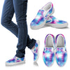 Tie Dye Blue Pink Women Slip On Shoes