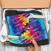 Tie Dye Faux Fur Leather Boots