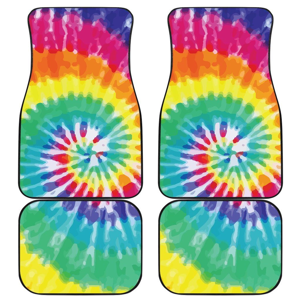 Tie Dye Front and Back Car Floor Mats