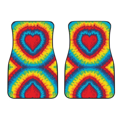 Tie Dry Heart shape Car Floor Mats