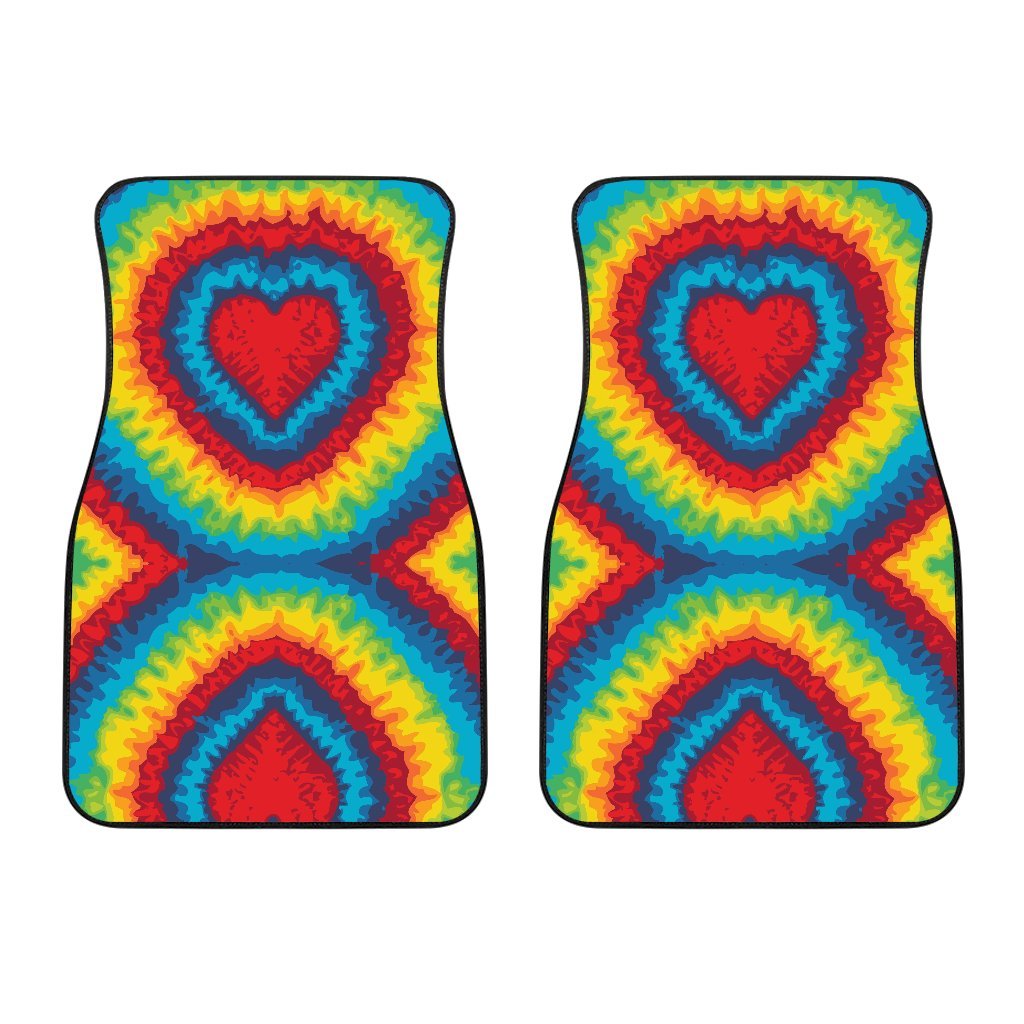 Tie Dry Heart shape Car Floor Mats