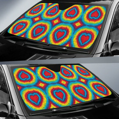 Tie Dye Heart Shape Car Sun Shade-JorJune