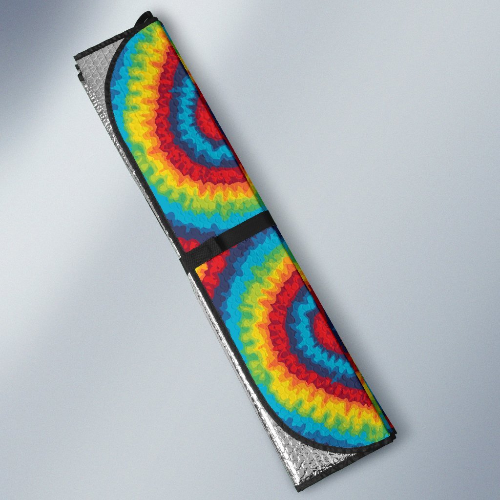 Tie Dye Heart Shape Car Sun Shade-JorJune