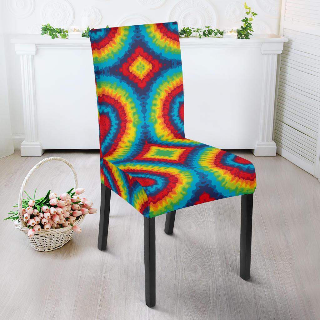 Tie Dye Heart shape Dining Chair Slipcover-JORJUNE.COM