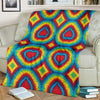 Tie Dye Heart Shape Fleece Blanket