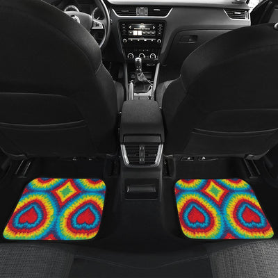 Tie Dye Heart shape Front and Back Car Floor Mats