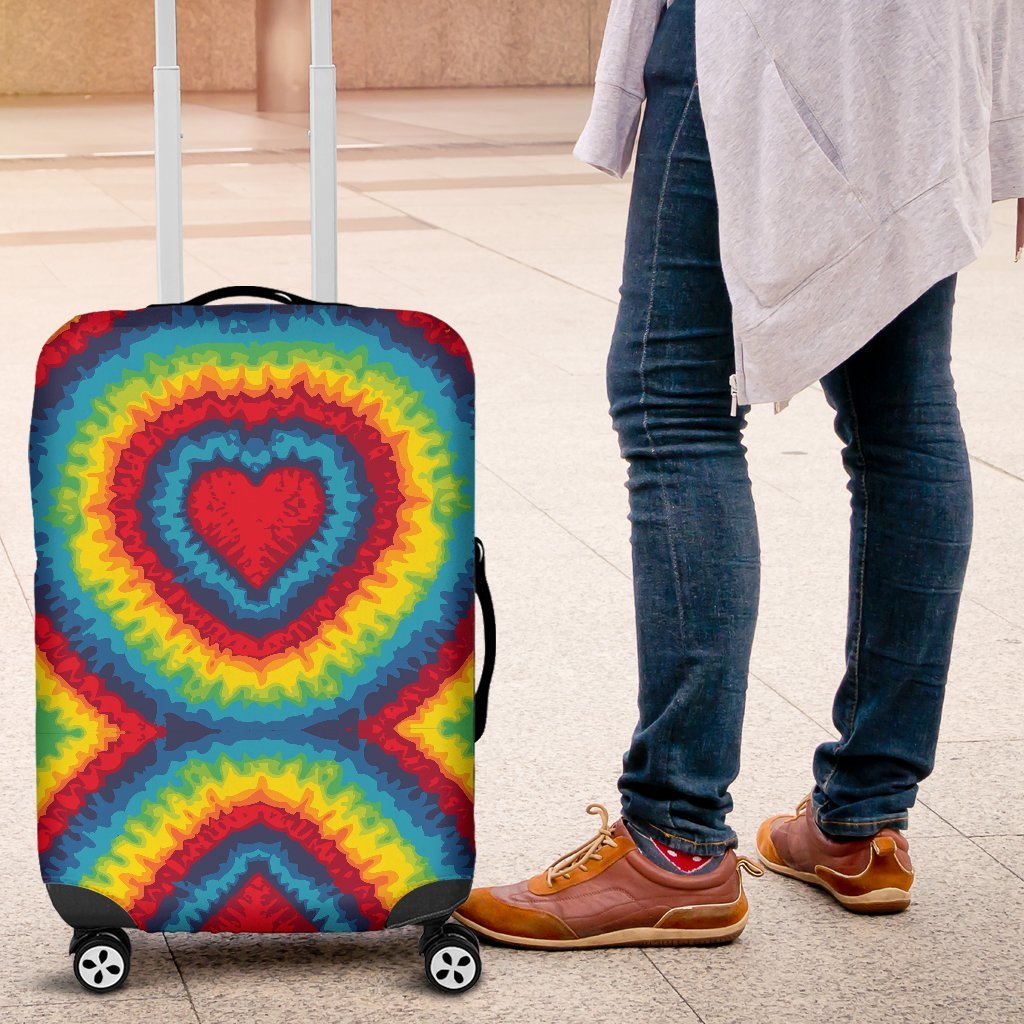 Tie Dry Heart shape Luggage Cover Protector