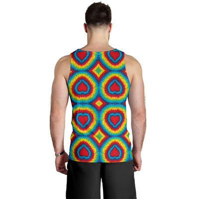 Tie Dye Heart shape Men Tank Top