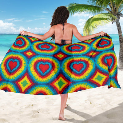 Tie Dye Heart Shape Sarong Pareo Wrap