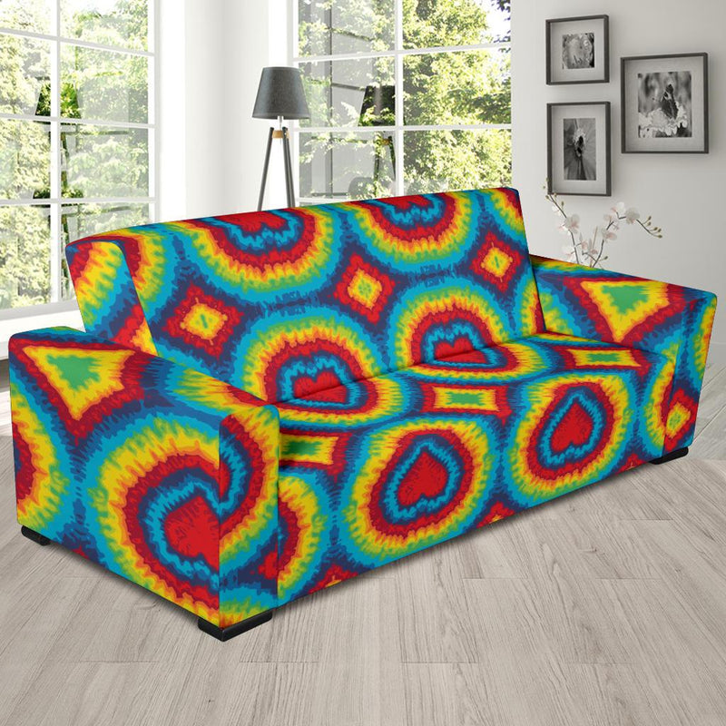 Tie Dye Heart shape Sofa Slipcover-JORJUNE.COM