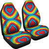 Tie Dry Heart Shape Universal Fit Car Seat Covers