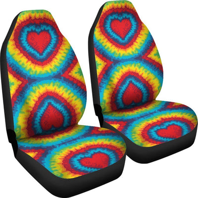 Tie Dry Heart Shape Universal Fit Car Seat Covers