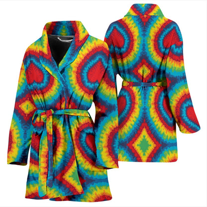 Tie Dye Heart shape Women Bath Robe