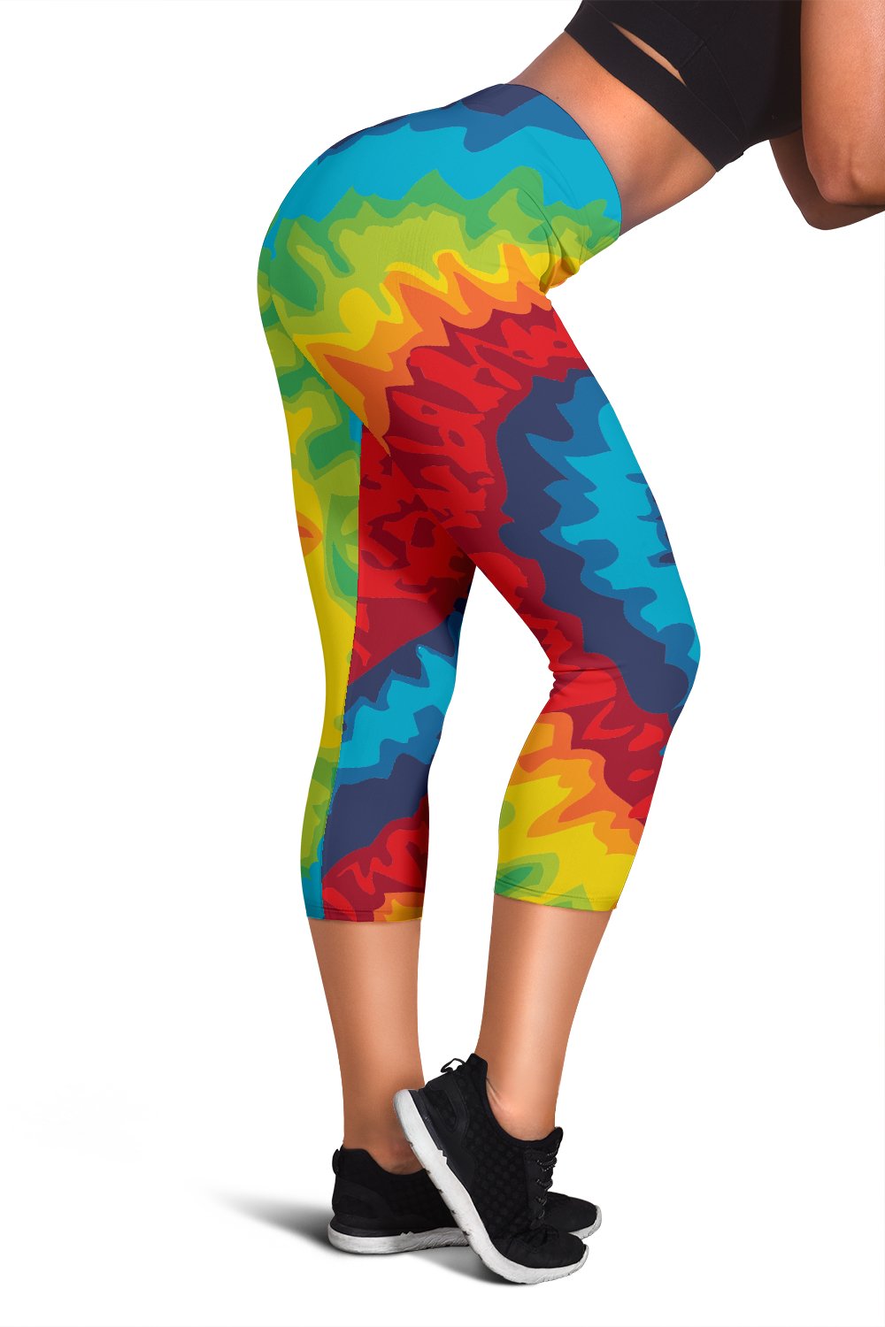 Tie Dye Heart Shape Women Capris