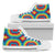 Tie Dye Heart Shape Women High Top Shoes