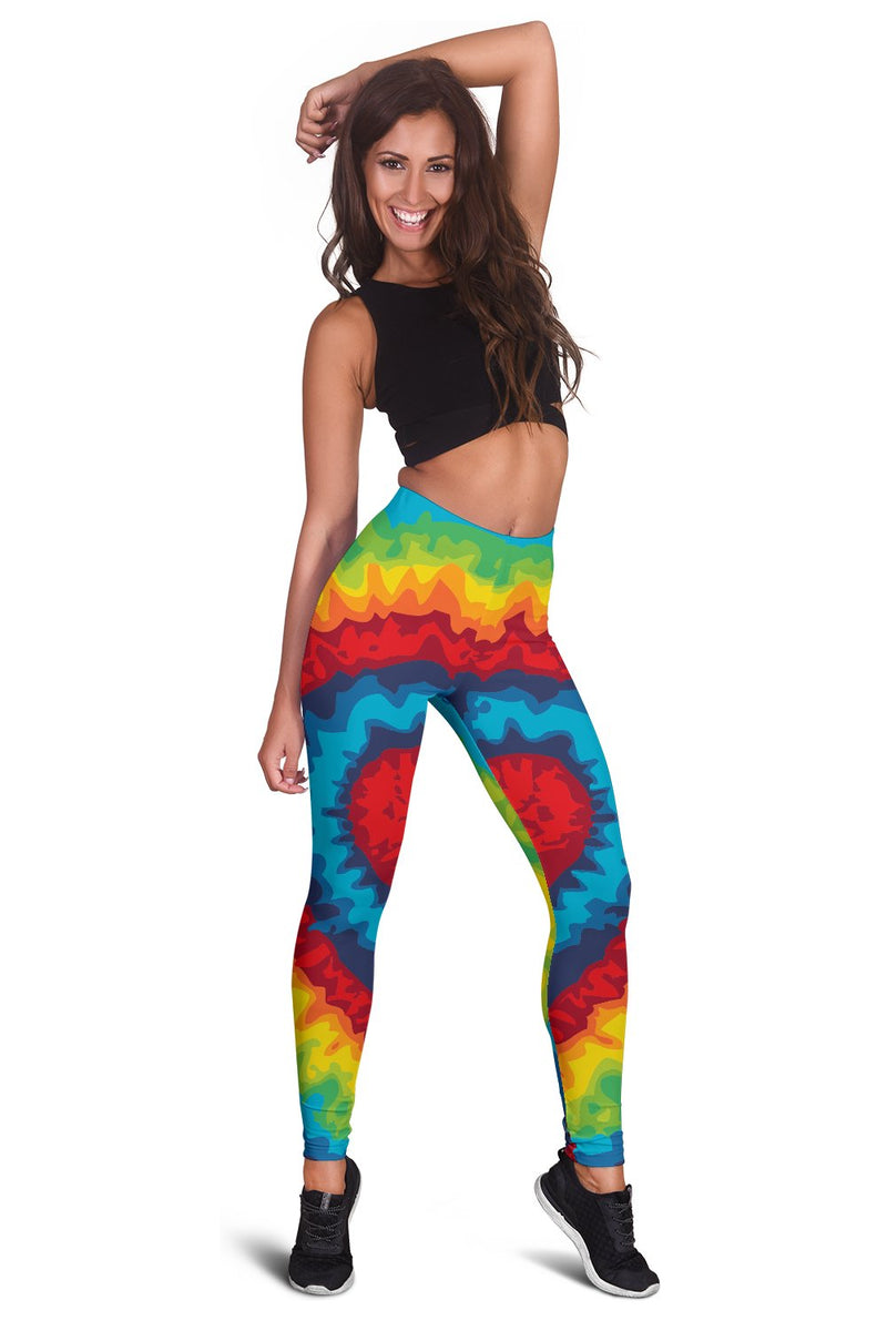 Tie Dye Heart Shape Women Leggings