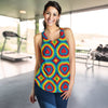 Tie Dye Heart Shape Women Racerback Tank Top