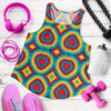 Tie Dye Heart Shape Women Racerback Tank Top