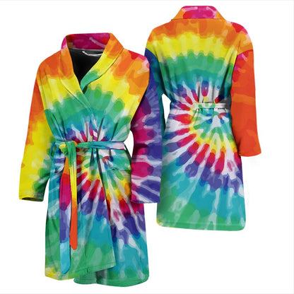 Tie Dye Men Bath Robe