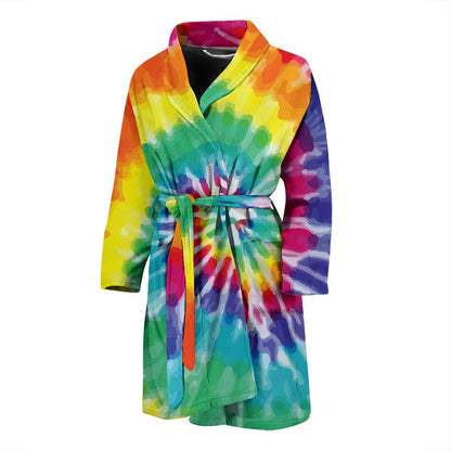 Tie Dye Men Bath Robe
