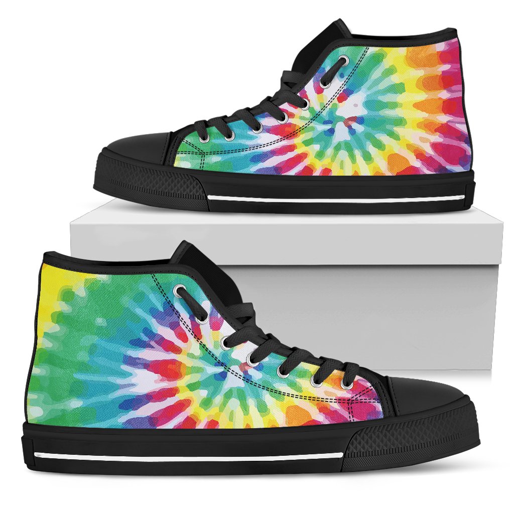 Tie Dye Men High Top Shoes