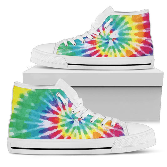 Tie Dye Men High Top Shoes