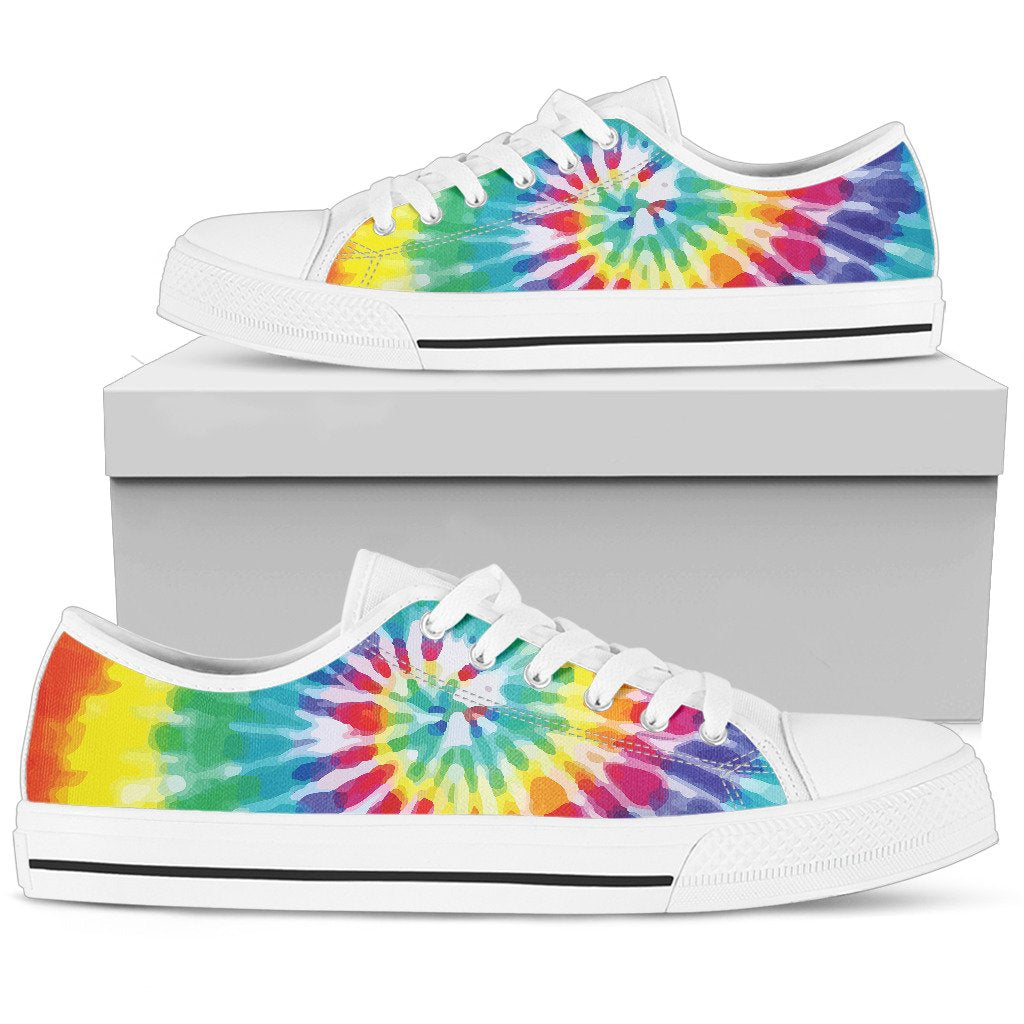 Tie Dye Men Low Top Shoes