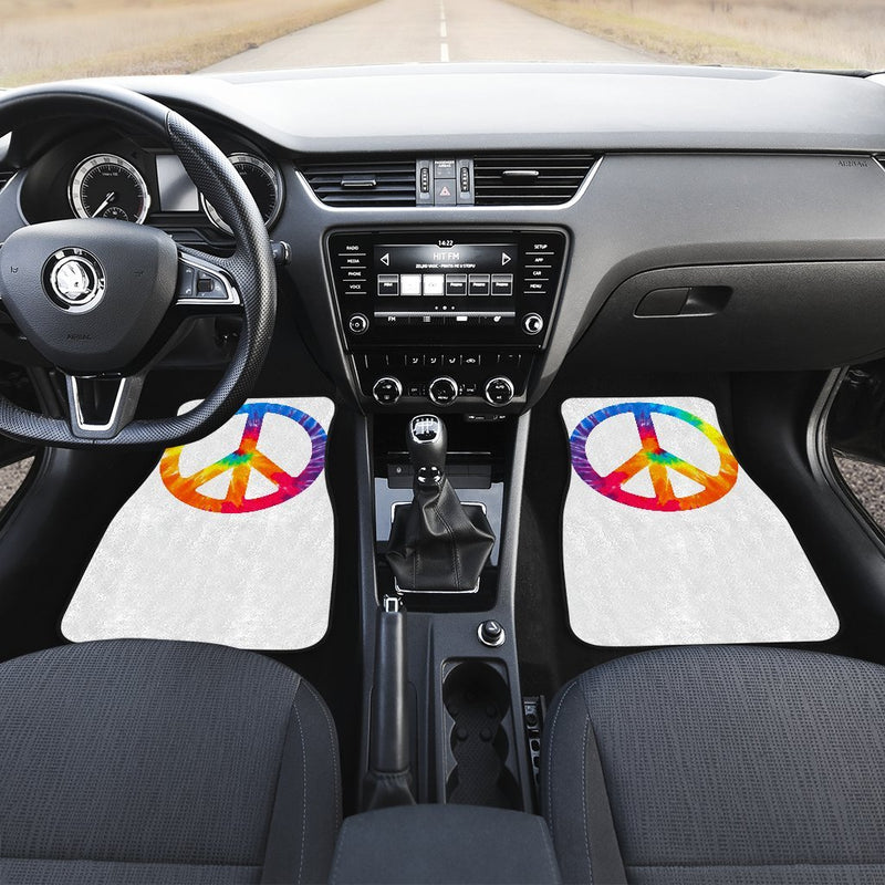 Tie Dry Peace Sign Car Floor Mats