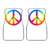 Tie Dry Peace Sign Car Floor Mats