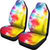 Tie Dye Rainbow Themed Print Universal Fit Car Seat Covers-JorJune