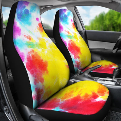 Tie Dye Rainbow Themed Print Universal Fit Car Seat Covers-JorJune