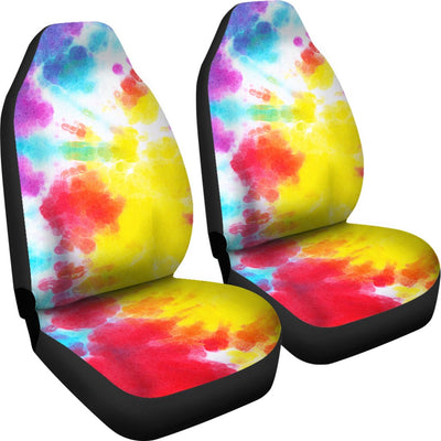 Tie Dye Rainbow Themed Print Universal Fit Car Seat Covers-JorJune