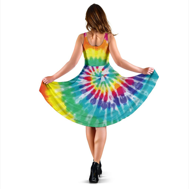 Tie Dye Sleeveless Mini Dress