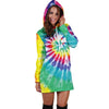 Tie Dye Women Hoodie Dress