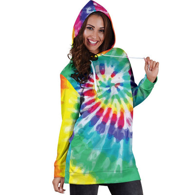 Tie Dye Women Hoodie Dress