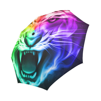 Tiger Head Colorful Automatic Foldable Umbrella