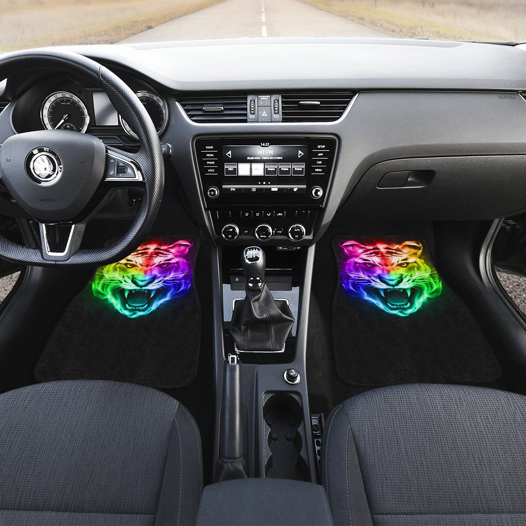 Tiger Head Colorful Car Floor Mats