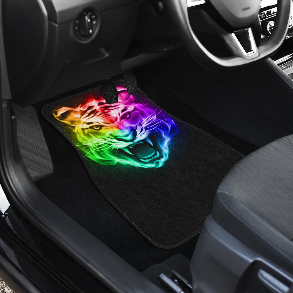 Tiger Head Colorful Car Floor Mats