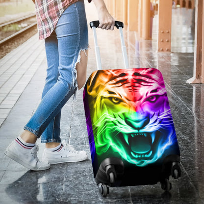 Tiger Head Colorful Luggage Cover Protector