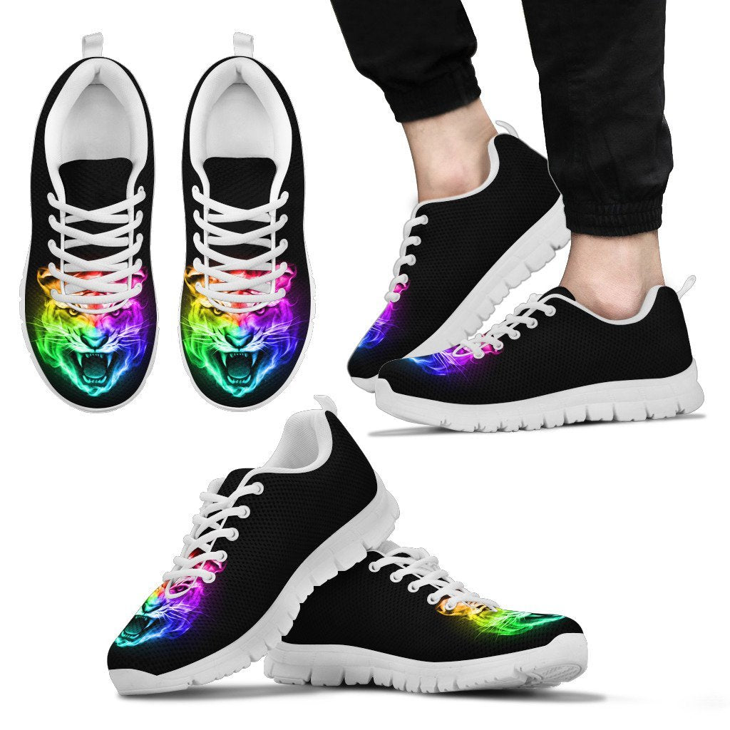 Tiger Head Colorful Men Sneakers