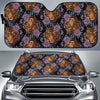 Tiger Head Floral Car Sun Shade-JorJune