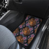 Tiger Head Floral Front and Back Car Floor Mats