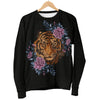 Tiger Head Floral Men Crewneck Sweatshirt