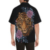 Tiger Head Floral Men Hawaiian Shirt