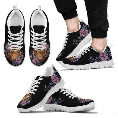 Tiger Head Floral Men Sneakers