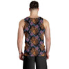 Tiger Head Floral Men Tank Top