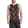 Tiger Head Floral Men Tank Top